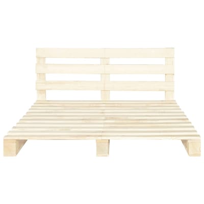 vidaXL - Bedframe - pallet - massief - grenenhout - 200x200 - cm