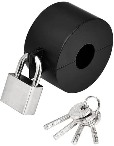 Dailygoods- Deurkrukdeksel Roestvrij Staal - Beveiliging - Voorkomt Draaien - Geschikt voor Ronde/Tulpvormige/Ovale Deurklinken - Diameter 90 mm - Hoogte 50 mm - Deurslot