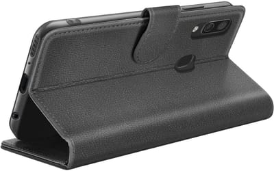 Zanae, Hoesje geschikt voor Samsung A40 - Wallet Case & Magneetsluiting, Zwart