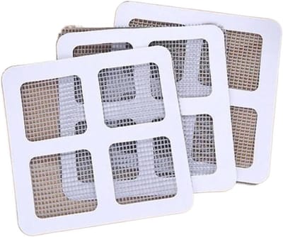 Scherm Reparatie Tape - Klamboe Patch Kit - Raam Scherm Repareren - Zelfklevend Nylon Materiaal - 10x10 cm - Zwart
