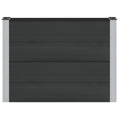 vidaXL Verhoogde plantenbak Zwart 100 x 30 x 72 cm WPC en Aluminium