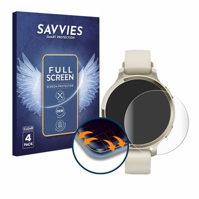 Savvies - Screenprotector voor Garmin Lily 2 Active - Folie Beschermfolie transparant volledig dekking 4 Stuks