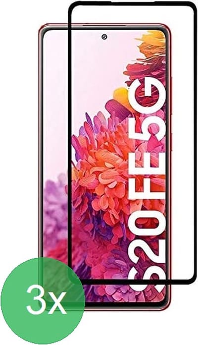 3x Full Cover Screenprotector Geschikt voor: Samsung Galaxy S20 FE - Screen protector - volledige glas - bescherming - beschermglas - ZT Accessoires