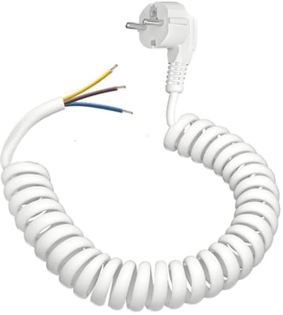 Geaarde verlengkabel spiralen tot 3 meter - IP20 230V/16A - Flexibel en rekbaar