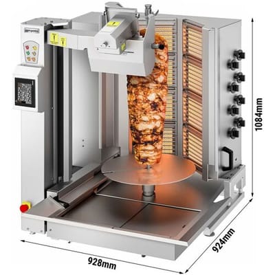 GGM Gastro Gas Dönerroboter mit Schneidsystem - V-Form - 8 Brenner - max. 130 kg