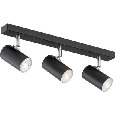 Argon Plafondspot Noah, zwart/chroom, staal, 3-lamps