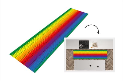 Keukenloper - Loper keuken - Patronen - Regenboog - Abstract - 200x50 cm - Keukenloper vinyl