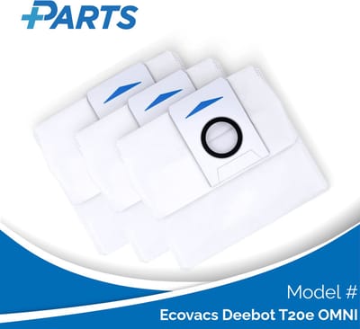 Ecovacs Deebot T20e OMNI Stofzakken (3 Stuks, Plus.Parts® alternatief voor D-DB03-0003)