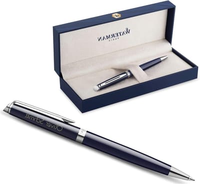 Luxe Balpen - Schrijfgerei - Zakelijk Gebruik - Gepersonaliseerde Gravure - 176 mm - Blauw