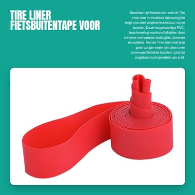 Dailygoods- Bandenbeschermer - Bescherming tegen lekrijden - Fietsvelg Tape - Verstelbare maten - PVC Materiaal - Eenvoudige installatie - Verlengde levensduur - Bandenbescherming