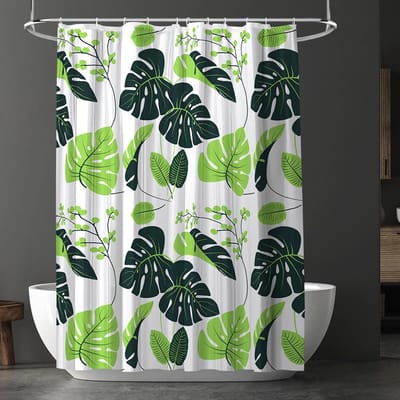 Douchegordijn Anti Schimmel, Waterdichte PEVA Badgordijnen, Schimmelwerende Badkamer Douchegordijnen met 12 Haken, Bedrukte Badkuip Gordijnen voor Badkuip Douchecabine, 180 x 180 cm