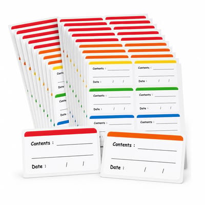 Consumerce® Diepvriesetiketten - 100 Stuks - Datum Beschrijfbaar - Diepvries Stickers - Diepvriesstickers - Vriezer Labels - Houdbaarheid Etiketten - Voedsel - Keuken Voorraad