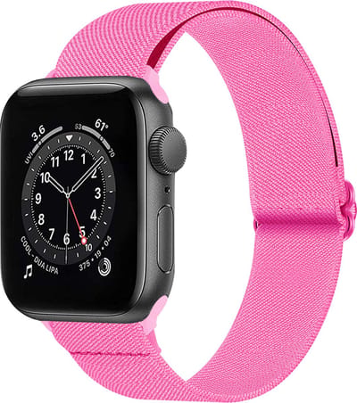 Bandje Geschikt Voor Apple Watch Bandje 38/40/41 mm Nylon Polsband Met Gesp - Horloge Bandje Geschikt Voor Apple Watch 1-8 / SE - 38/40/41 mm Bandje Stof - Roze
