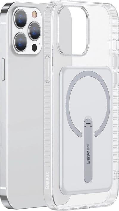 Baseus Magnetisch bevestiging Hoesje voor iPhone 13 Pro - Transparant