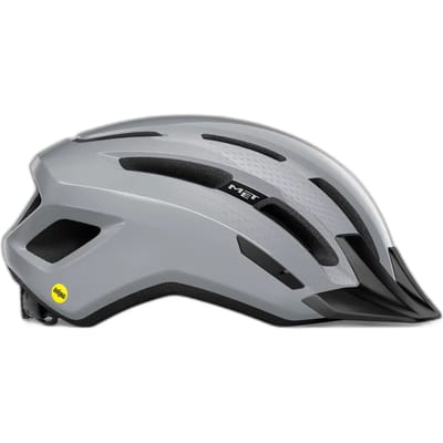 MET Downtown MIPS Fietshelm - E-bike & Stadsfiets – maat S/M (52-58cm) - Gray | Gloss (grijs)