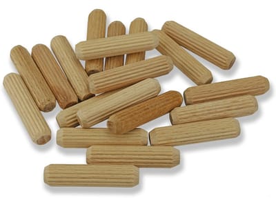 Houten deuvels - Ribbel pluggen - Houtverbinding maken - Massief beukenhout - 8x35 mm