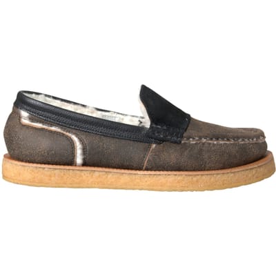 Dolce & Gabbana Bruin Zwart Bont Leren Instappers Heren Schoenen