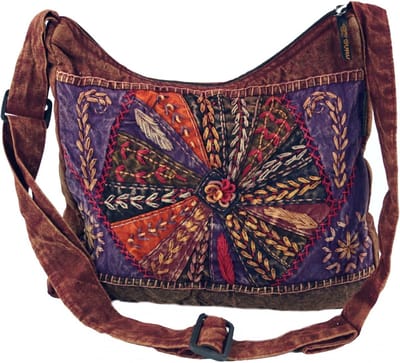 Patchwork Schoudertas Katoen Uniek Hippie Design voor Heren en Dames