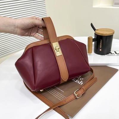 Handtas voor dames Collision Color Handtas Klein pakket Senior Sense of Fashion Niche Design Zacht leer Veelzijdige crossbodytas 27*10*15cm