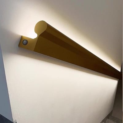 Trapleuning met LED - Leuningverlichting Wandtrapleuning - Veilig Traplopen - Ingebouwde Sensor - 120 x 15 cm - Zwart