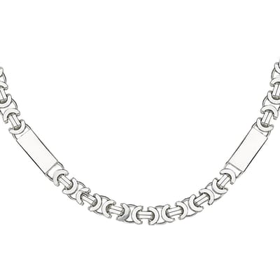 Juwelier Zwartevalk zilveren platte koningsschakel ketting - ET 60-3T/55cm