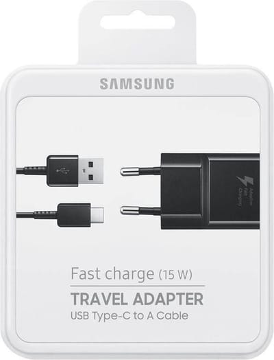 Samsung Snellader / Oplader Samsung Galaxy A5 2017 & A3 2017 - (2 Ampère USB-C)   (OPGELET niet voor A 2015/2016 series!) - Origineel - Zwart