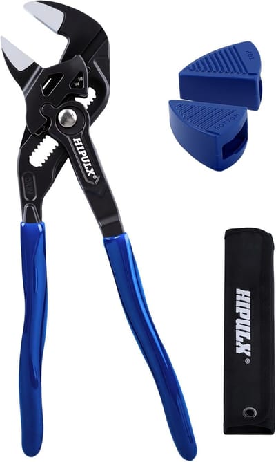 Tangsleutel - Verstelbare sleutel - Sanitair reparaties - Parallelle kaak - 7 inch - Blauw