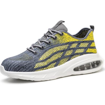 Stalen neus veiligheidsschoenen dames werk sneakers ademende luchtkussen werkschoenen dames lekvrije lichte veiligheids werkschoenen dames 37 gray