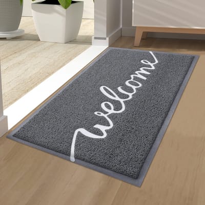 Unyqoos ® Stijlvolle en Functionele Deurmat voor Binnen en Buiten, Antislip, Vuilvanger, Wasbaar, 40 x 60 cm, Grijs