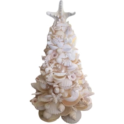 Schelp Kerstboom Kerstboomversiering Feestdagen Benodigdheden Marine Hars Kerstbomen white