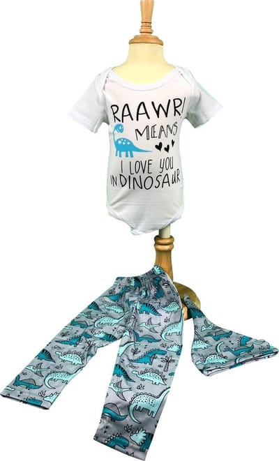 Baby Dinosauriër, Dino Rompertje, “Roar means I Love You in Dinosaur”, FIFO Romper