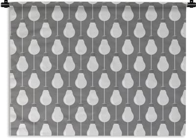 Wandkleed - Wanddoek - Lampen - Patronen - Retro - 120x90 cm - Wandtapijt