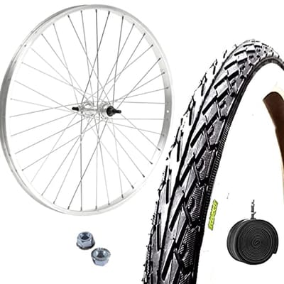Voorwiel Fiets - Wielset Stadsfiets - Fietsen Onderhoud - Corrosiebestendig - 28 Inch - Zilver