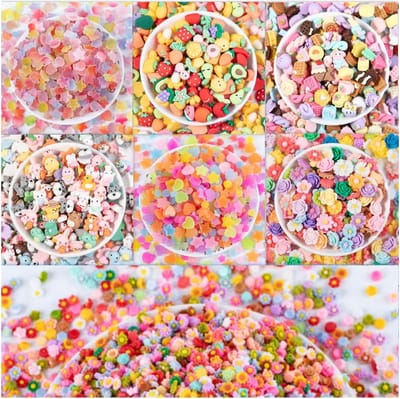 250 stuks miniatuuraccessoires, schattige cartoon bulk platte achterkant hars bedels, snoep hars flatback, knutselwerk en ornamenten, voor doe-het-zelf knutselen maken scrapbooking, miniatuurtuin