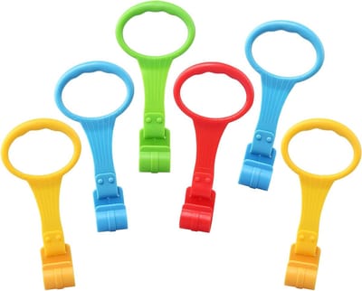 Set van 6 Verstelbare Baby Bed Ringen, Hand Ringen voor Oefeningen, Geschikt voor Kinderbedden en Reisbedden