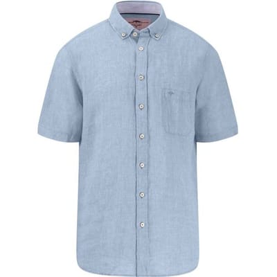 Fynch-Hatton Overhemd Premium Linnen Uni Color Button-Down Summer Breeze / male