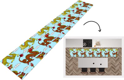 Keukenloper - Loper keuken - Draak - Chinees - Patronen - 300x50 cm - Keukenloper vinyl