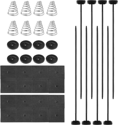 Radiatorventilator Montageset - Ventilator Bevestigingskit - Motor Koelen - Universele Compatibiliteit - 40 stuks - Zwart Zilver