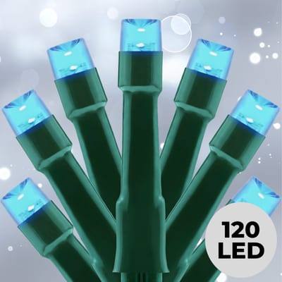 Lomera Kerstverlichting - Kerstlampjes - Kerstboomverlichting - LED Verlichting Blauw - 120 Led's - 9 Meter Lichtsnoer - Binnen en Buiten - Ip44 Adapter - Blauw Lichtsnoer Buiten - Feestverlichting Blauw