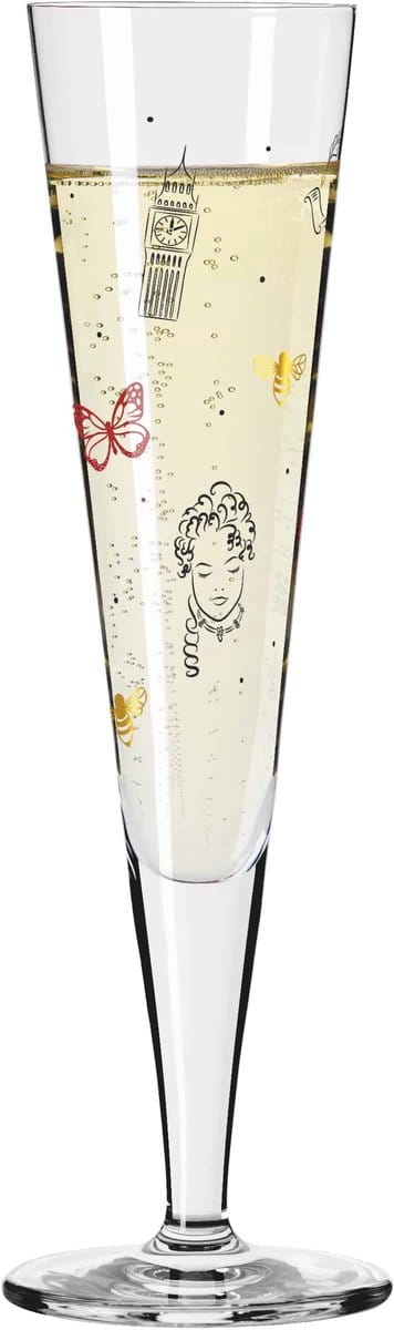 Ritzenhoff Champagneglas - London Edition - Kristalglas - 205 ml - Champagne & Prosecco Glas - Champagneflute