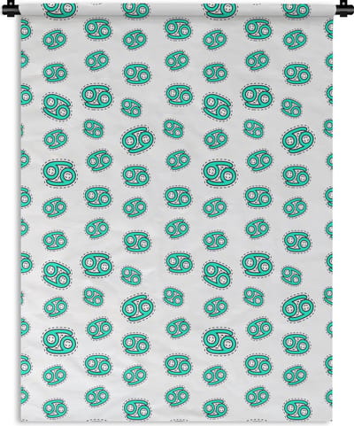 Wandkleed - Wanddoek - Kreeft - Astrologie - Zodiac - Design - 150x200 cm - Wandtapijt