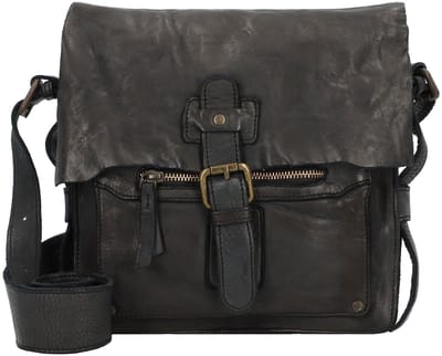 HAROLD'S Leren Schoudertas Submarine Crossbag Black Zwart