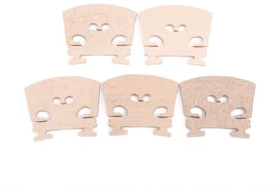 Dailygoods- Vioolbrug Handgemaakt van Esdoornhout - 4/4 Viool - 5 Stuks - Afmetingen 5 x 4 x 0,5 cm - Lichtgewicht - Natuurlijk Materiaal - Vioolaccessoire