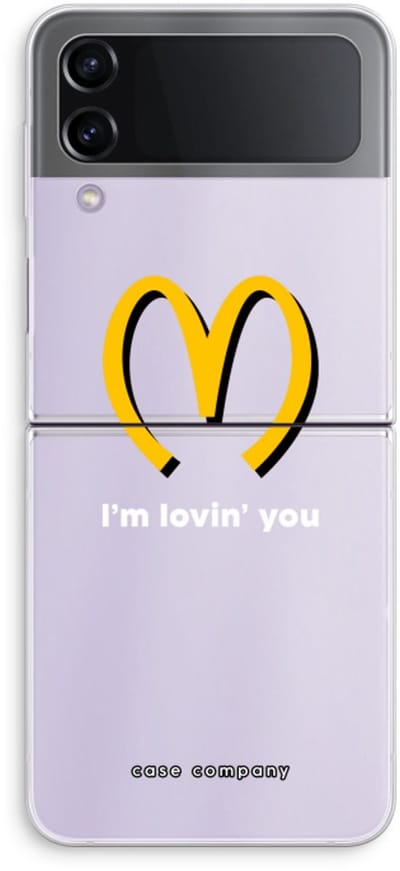 Case Company® - Hoesje geschikt voor Samsung Galaxy Z Flip4 hoesje - I'm lovin' you - Soft Cover Telefoonhoesje - Bescherming aan alle Kanten en Schermrand