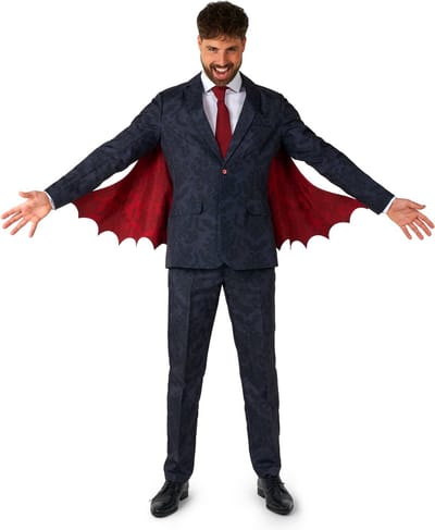Suitmeister Victorian Vampire - Heren Pak - Halloween kostuum - Vampier Kostuum - Zwart - Maat M