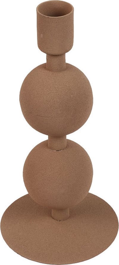 Countryfield - kandelaar - Rana - oud roze - 2x bol - Ø9x18cm