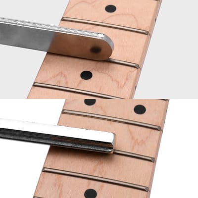 Roestvrij Staal Gitaar Fret Crowning Vijl Set Gereedschap Luthier Reparatie Gereedschap voor Gitaar Bas Ukulele Mandoline Banjo beige