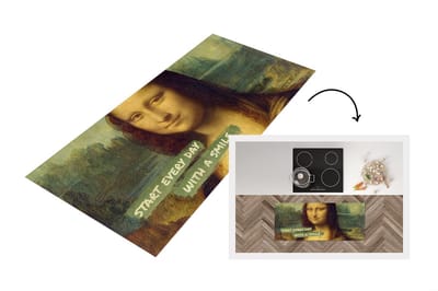 Keukenloper - Loper keuken - Mona Lisa - Quote - Kunst - 120x50 cm - Keukenloper vinyl