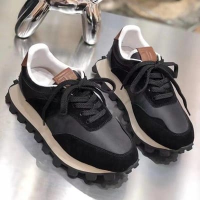 Dames Dad Sneakers Chunky Antislip Dames Sportschoenen Platform Zwart Outdoor Wandelen Tennis Gevulkaniseerde Schoenen Dames Winter 38 black