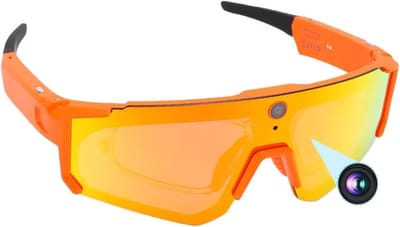 Slimme Camera Bril - Opname Bril - Handsfree Opnemen - Real-time Vertaling - 8MP HD - Oranje Rood